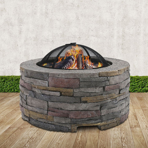 Grillz Fire Pit Outdoor Fireplace Heater